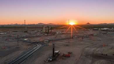 sunset at Florence copper